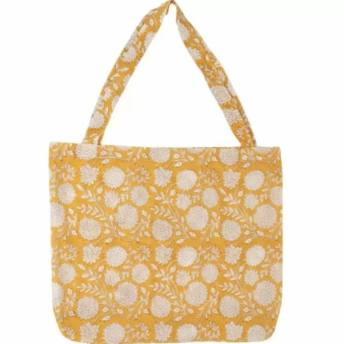 Tassen & Toilettassen-À La A La Tas Blockprint Mustard