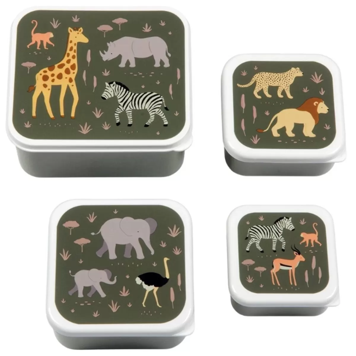 Bakjes & Kommetjes-A Little Lovely Company Lunchbox & Snackbox Savanna