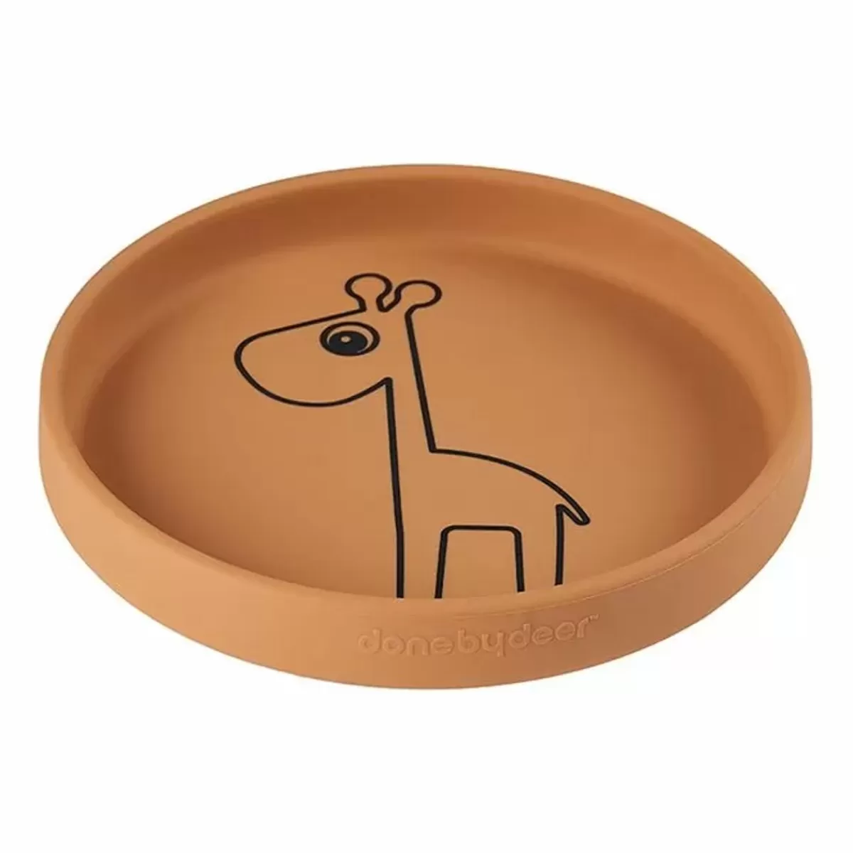 Kinderbordjes-Done by Deer Antislip Siliconen Bord Rond Raffi Mosterd