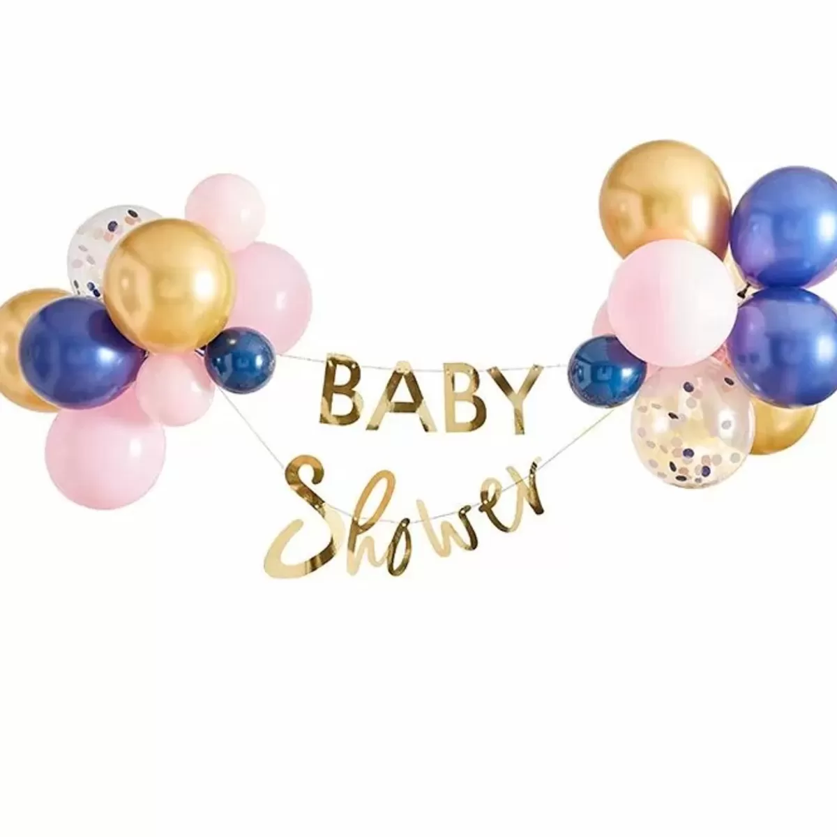 Pink And Navy-Ginger Ray Babyshower Slinger Met Ballonnen Gender Reveal