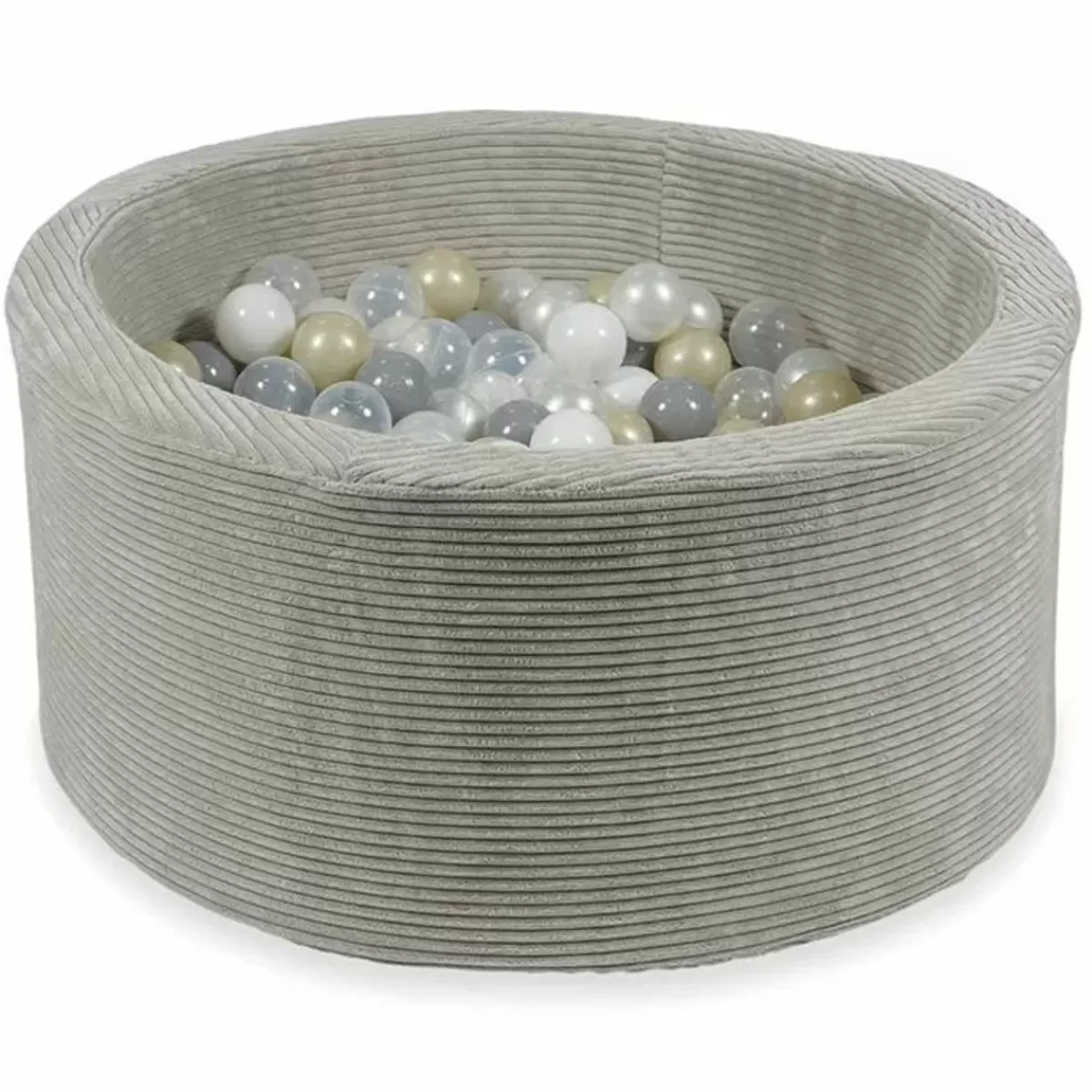 Ballenbakken-Moje Ballenbak Xl Rond 90X40 Rib Velvet Grey