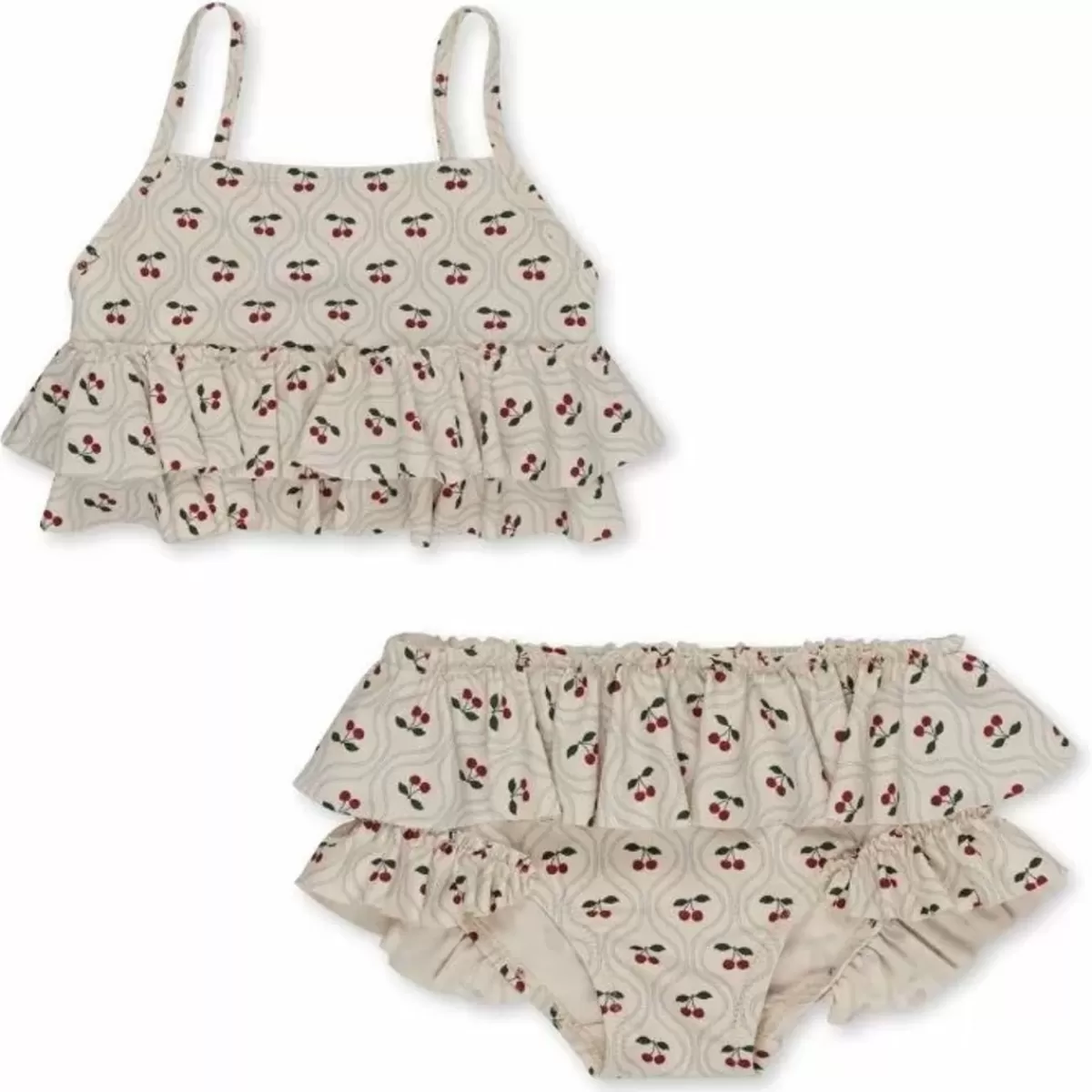 Zwemkleding-Konges Slojd Bestel Nu De Bikini Manuca Frill Met Kersenmotief