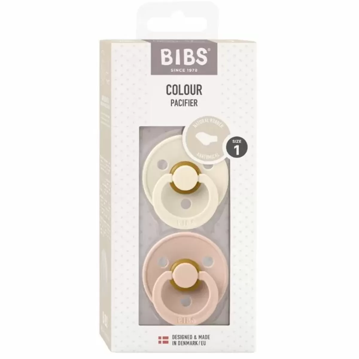 Spenen-Bibs Anatomische Fopspenen Ivory/Blush