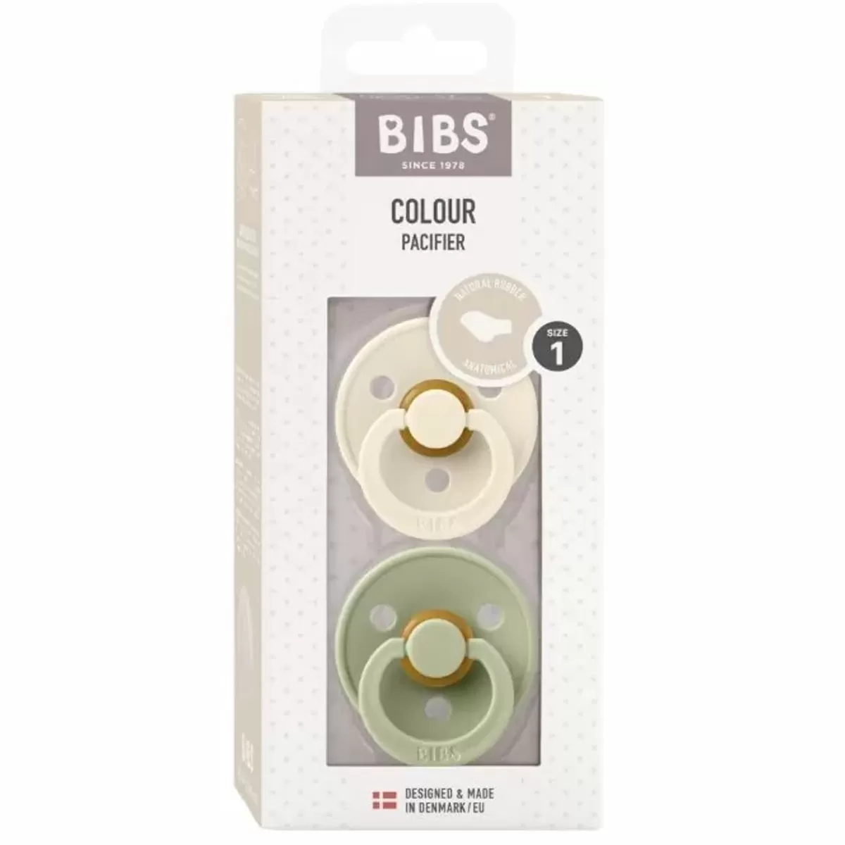 Spenen-Bibs Anatomische Fopspenen Ivory/Sage