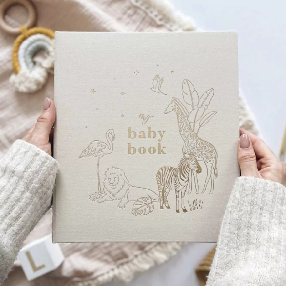 Kraamcadeau Meisje-Blush & Gold Blush & Gold Invulboek My Baby Book Safari