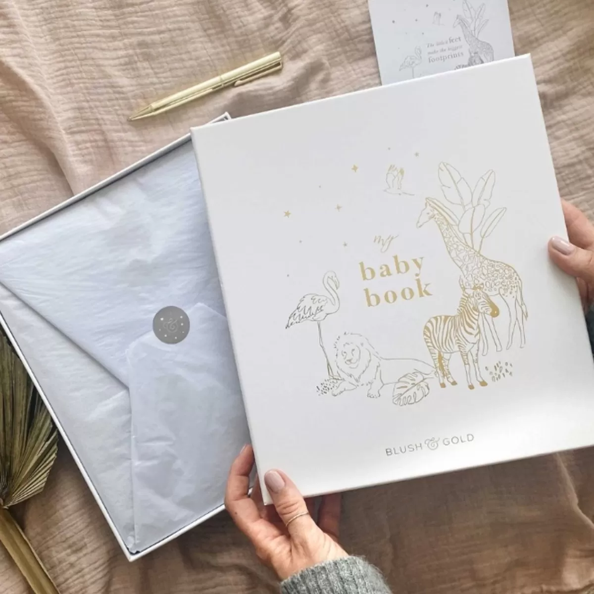 Kraamcadeau Meisje-Blush & Gold Blush & Gold Invulboek My Baby Book Safari