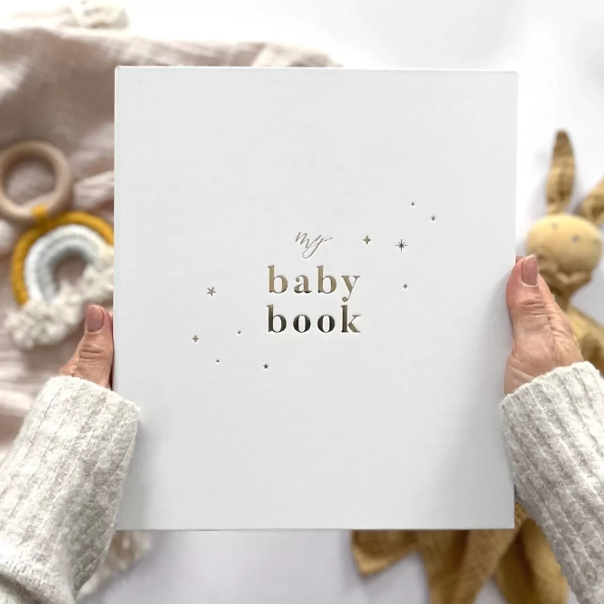 Kraamcadeau Meisje-Blush & Gold Blush & Gold Invulboek My Baby Book Wit