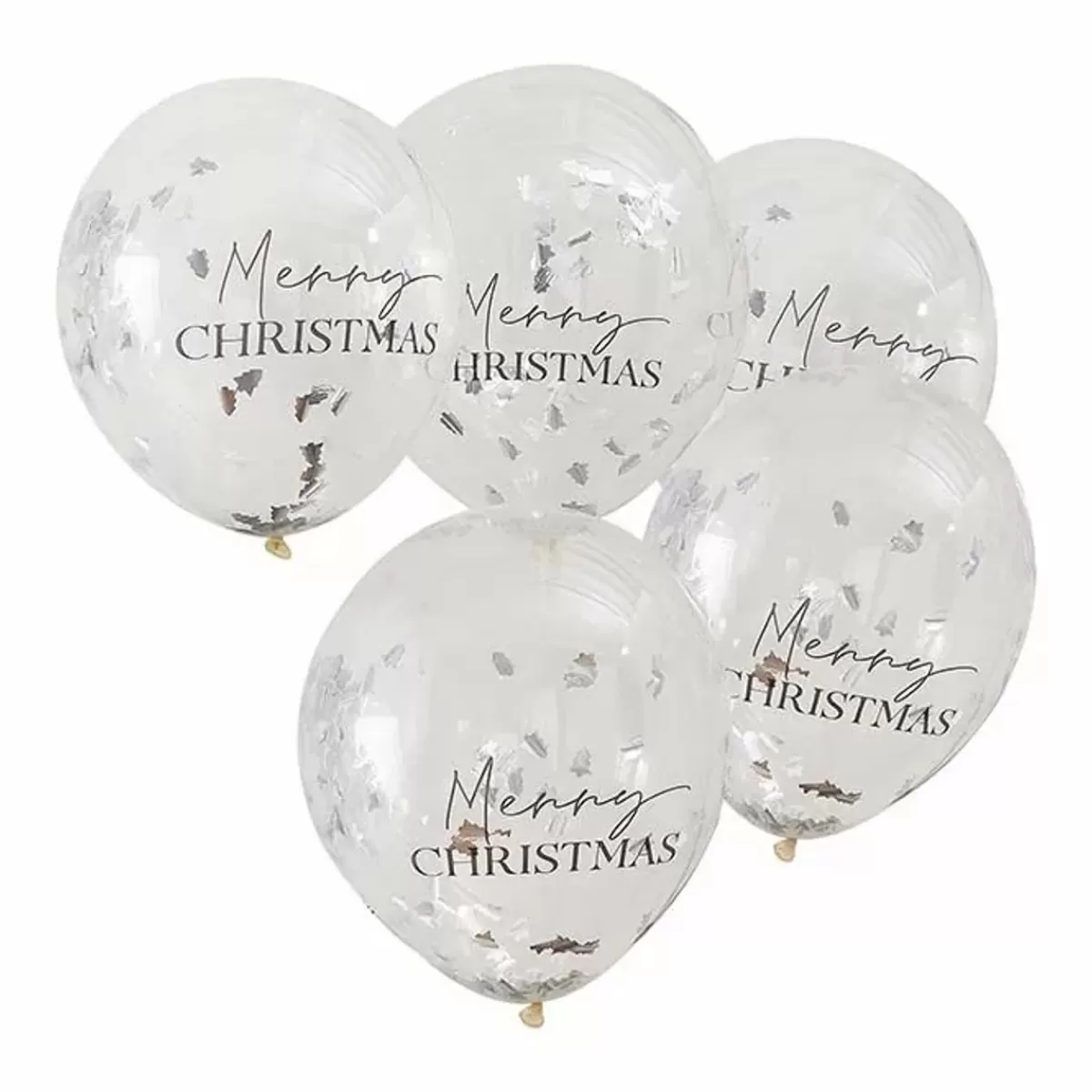 Kerst-Ginger Ray Confettiballonnen Merry Christmas Season For Silver (5St)