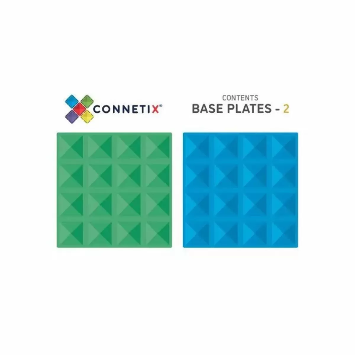 Bouwspeelgoed-Connetix Tiles Basis Bouwplaten Rainbow (2St)