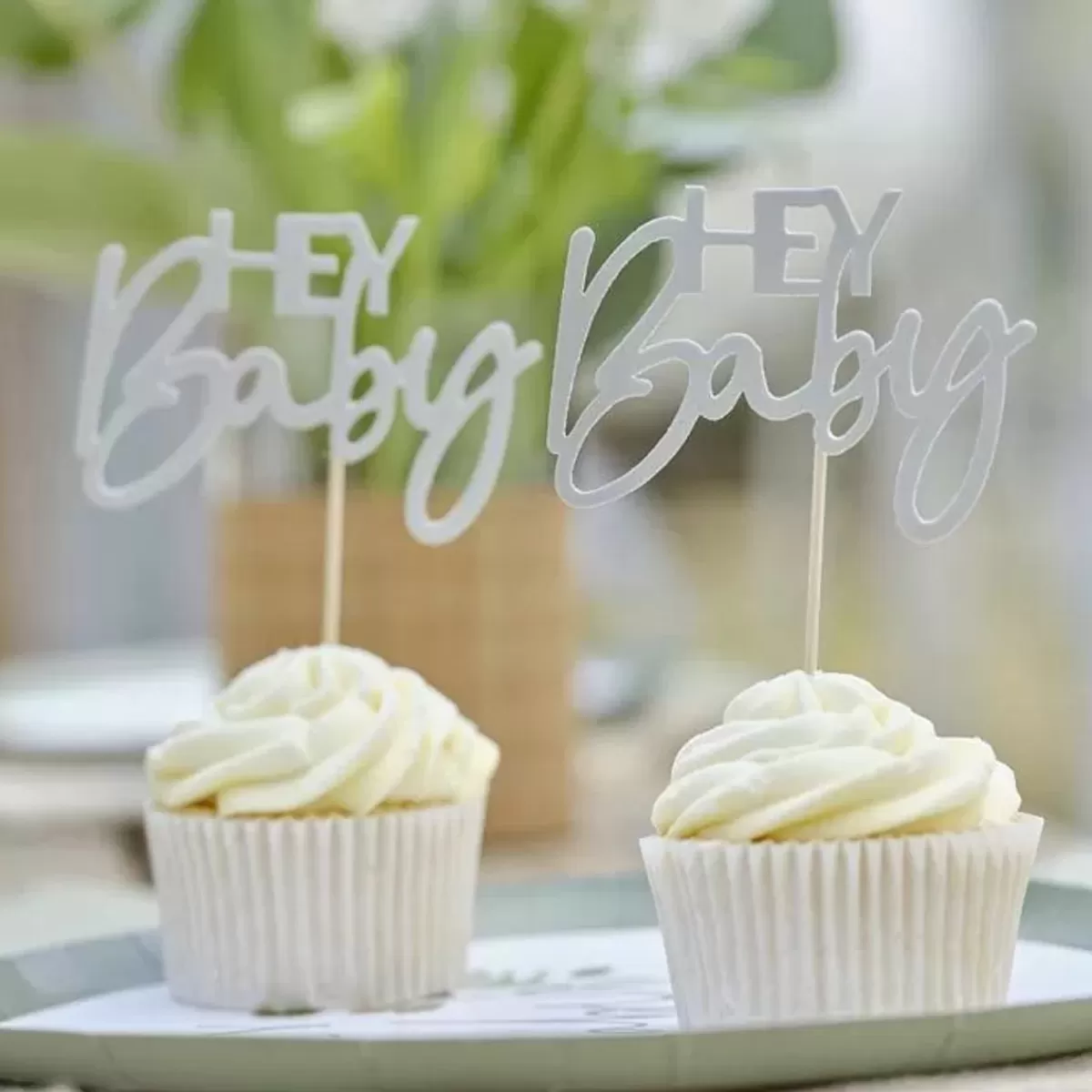 Botanical Baby-Ginger Ray Cupcake Prikkers Hey Baby Botanical Baby