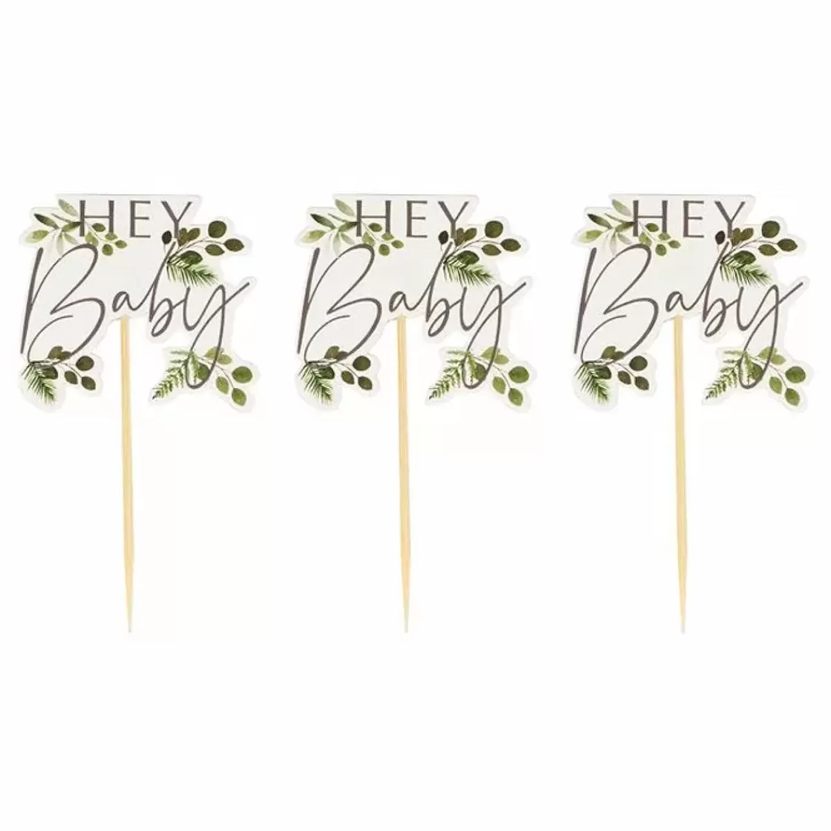 Botanical Baby-Ginger Ray Cupcake Toppers Botanical Baby (12St)