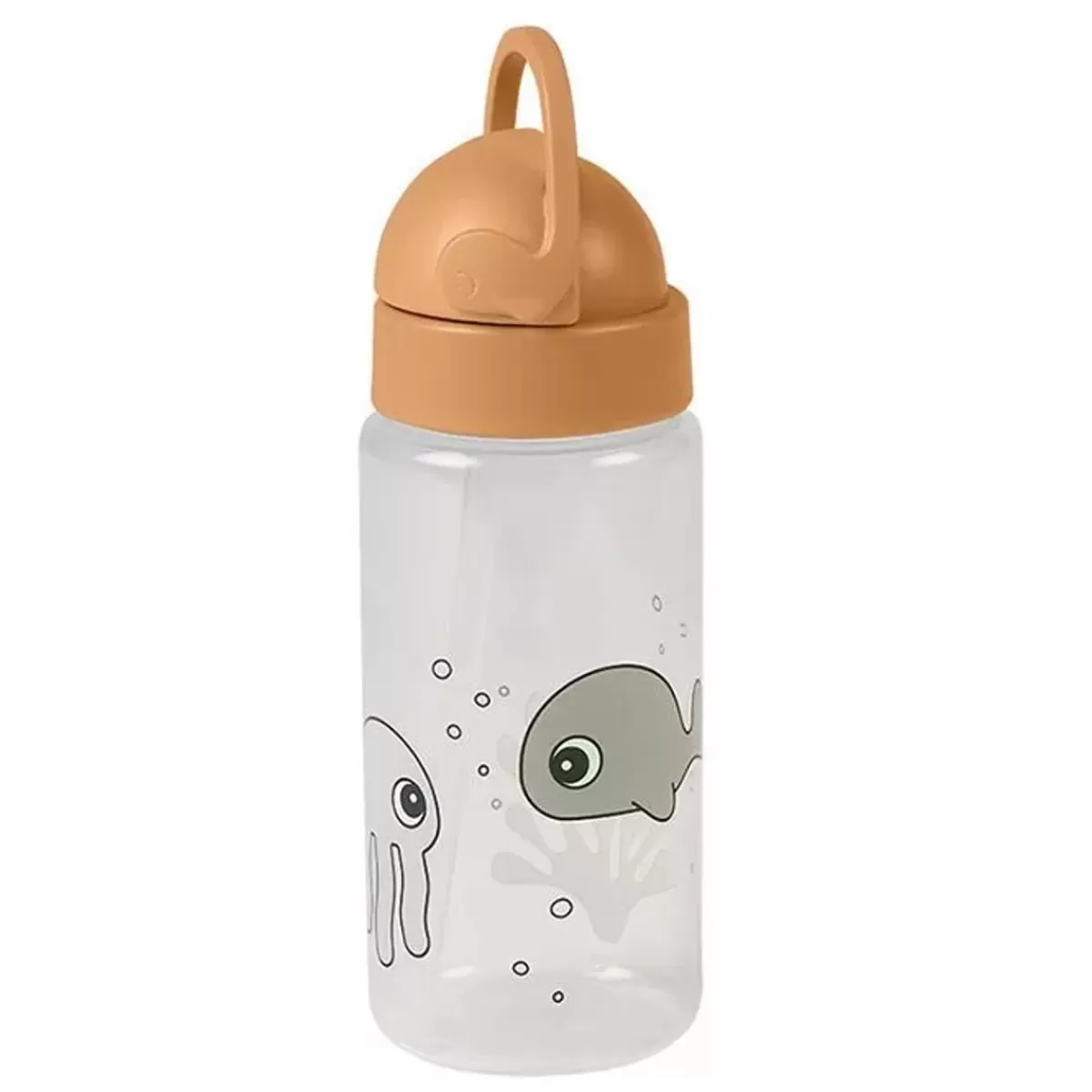 Drinkbekers-Done by Deer Drinkbeker Met Rietje Sea Friends Mustard/Grey