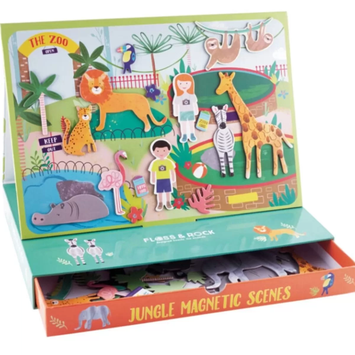 Speelgoed Voor Onderweg-Floss & Rock Floss & Rock Magnetic Play Scenes Jungle