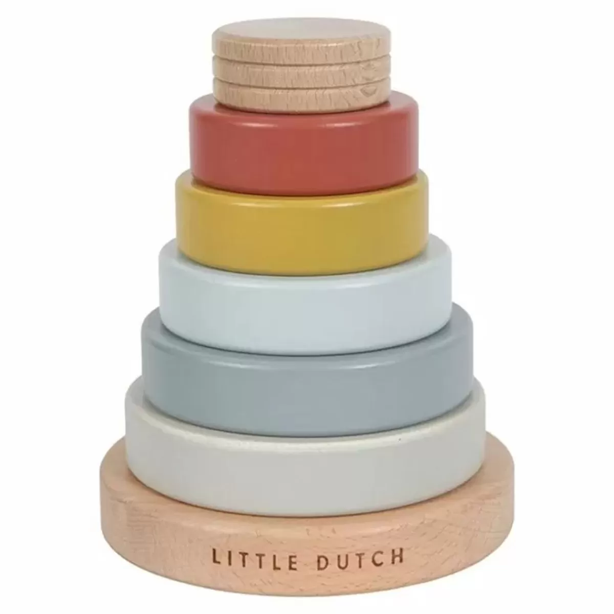 Houten Speelgoed-Little Dutch Houten Stapeltoren Pure & Nature