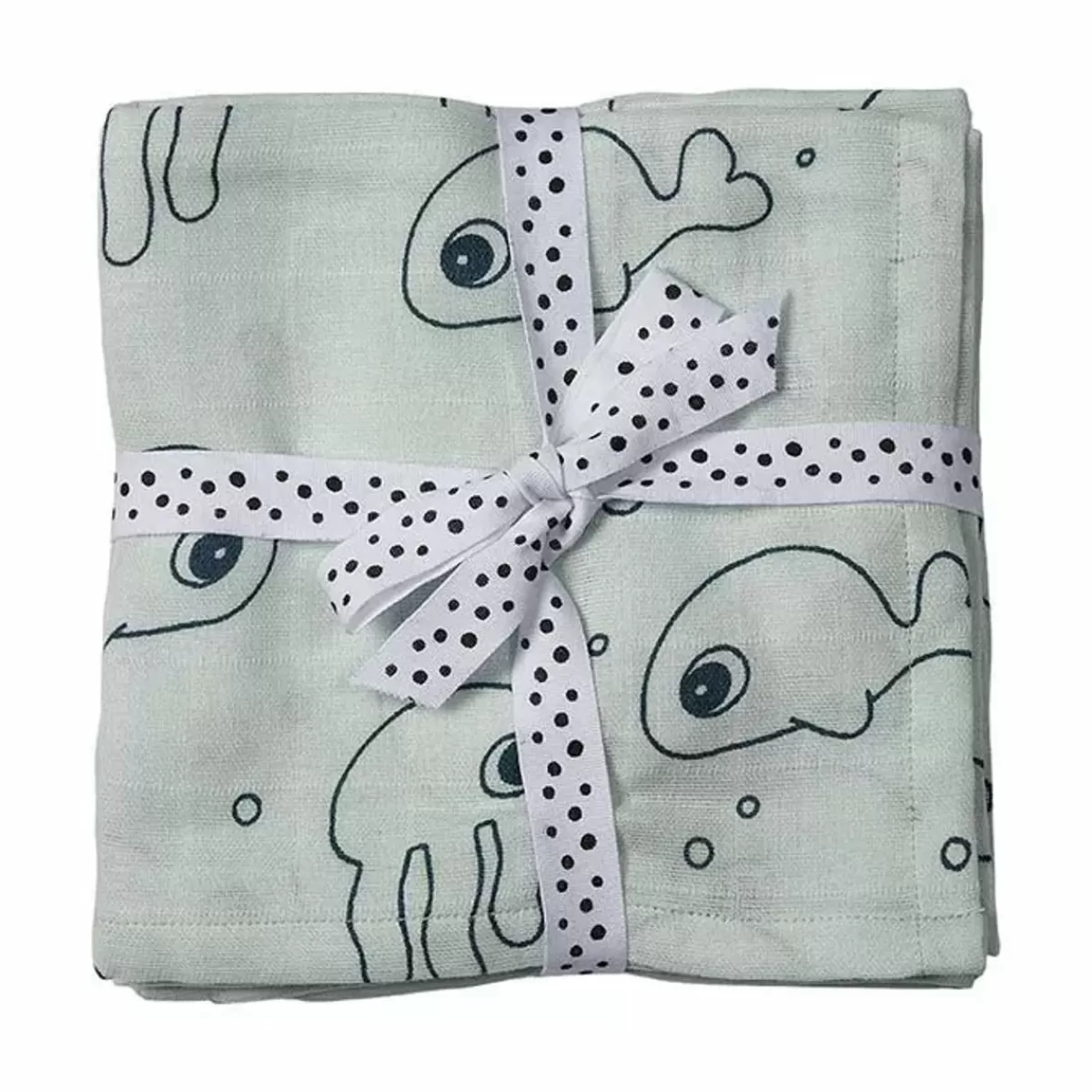 Kraamcadeau Jongen-Done by Deer Hydrofiele Doeken Sea Friends Blauw (2St)