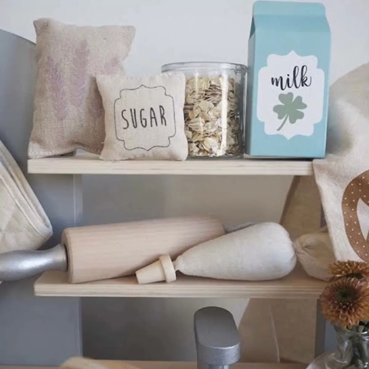 Speelkeukens & Toebehoren-Jabadabado Houten Speelset Koekjes Bakken