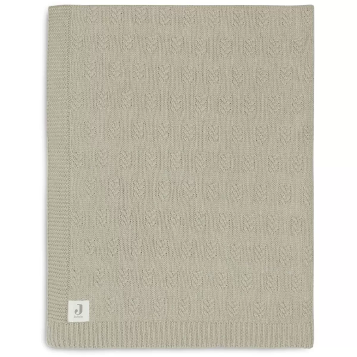 Dekentjes-Jollein Ledikantdeken Grain Knit Olive Green 100X150Cm