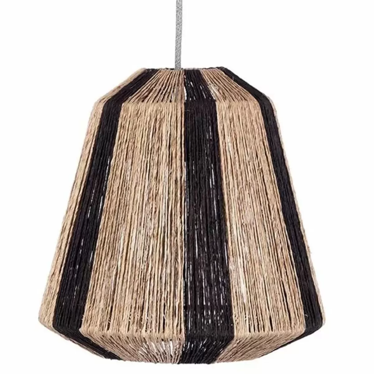 Lampen-Kids Depot Jute Hanglamp Ven Zwart-Naturel Kidsdepot