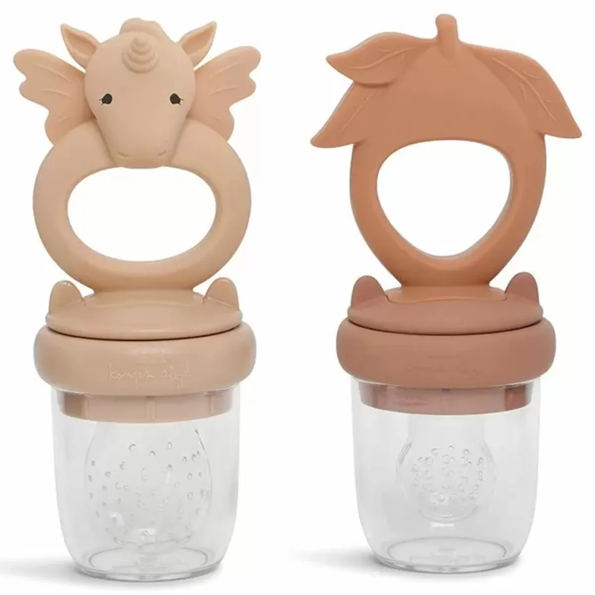 Kinderbestek-Konges Slojd Fruitspenen Unicorn Rose Sand/Brown Clay (2St)