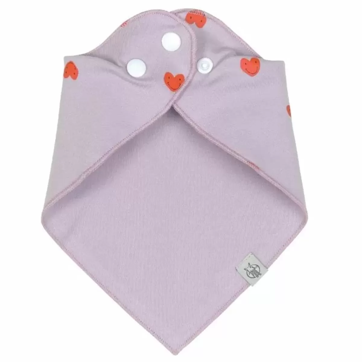 Kwijlslabbetjes-Lässig Lassig Bandana'S Happy Rascals/Heart Lavender (2St) - Zachte Bescherming