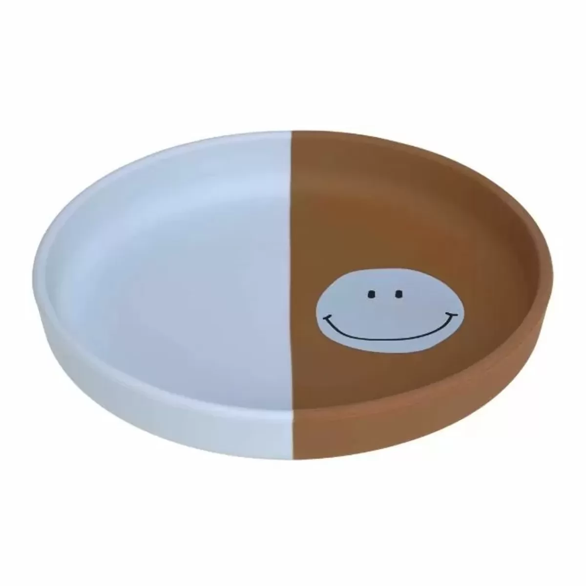 Kinderbordjes-Lässig Lassig Happy Rascals Smile Sky Blue Siliconen Bord - Plezierig Eten
