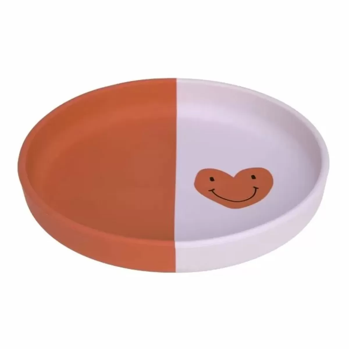Kinderbordjes-Lässig Lassig Silicone Bord Happy Rascals Heart Lavender - Veilig & Flexibel
