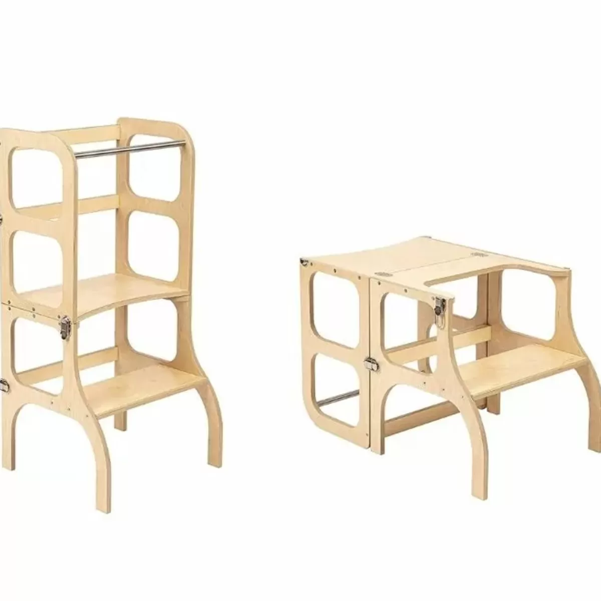 Learning Towers & Opstapjes-Ette Tete Learning Tower Step'N Sit Naturel