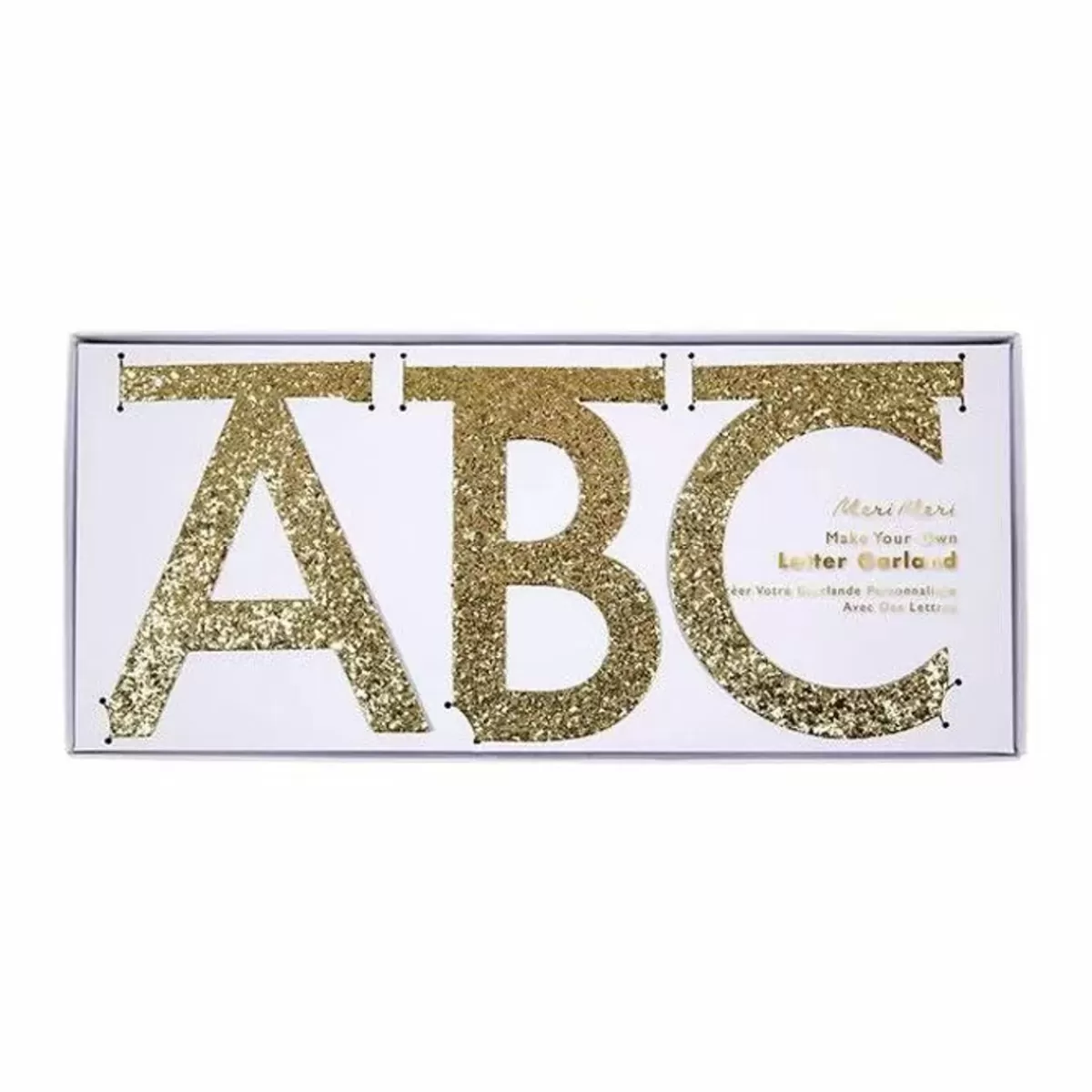 Circus-Meri Meri Letterslinger Glitter Goud (134-Delig)