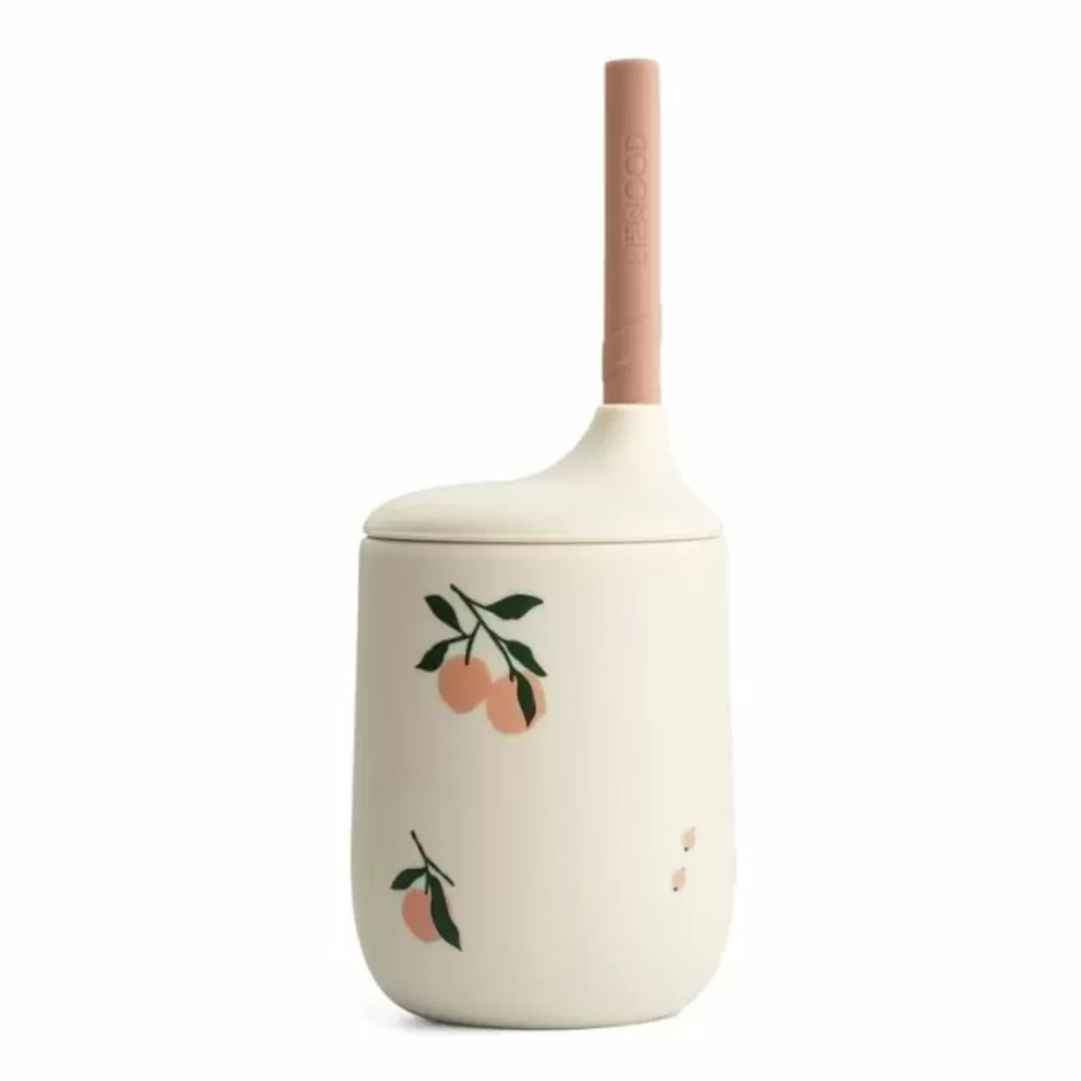 Drinkbekers-Liewood Drinkbeker Met Rietje Ellis Peach Sea Shell Mix