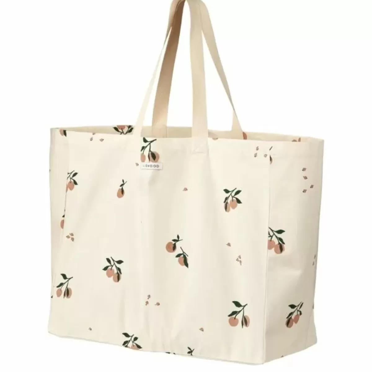 Tassen & Toilettassen-Liewood Maxi Tote Bag Peach/Sea Shell - Biologisch Katoen