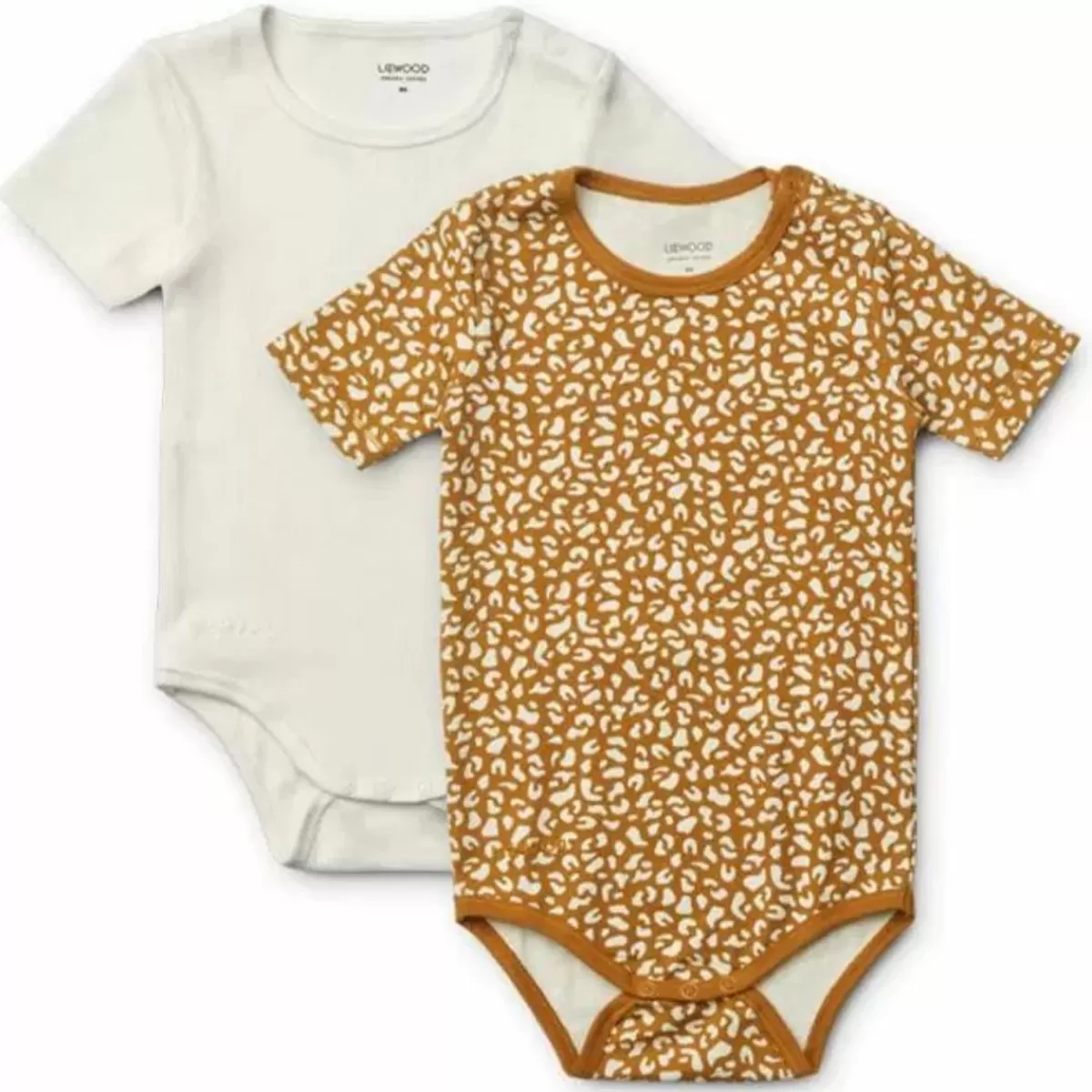 Rompers & Boxpakjes-Liewood Rompers Korte Mouw Yanni Mini Leo/Caramel Mix (2St)