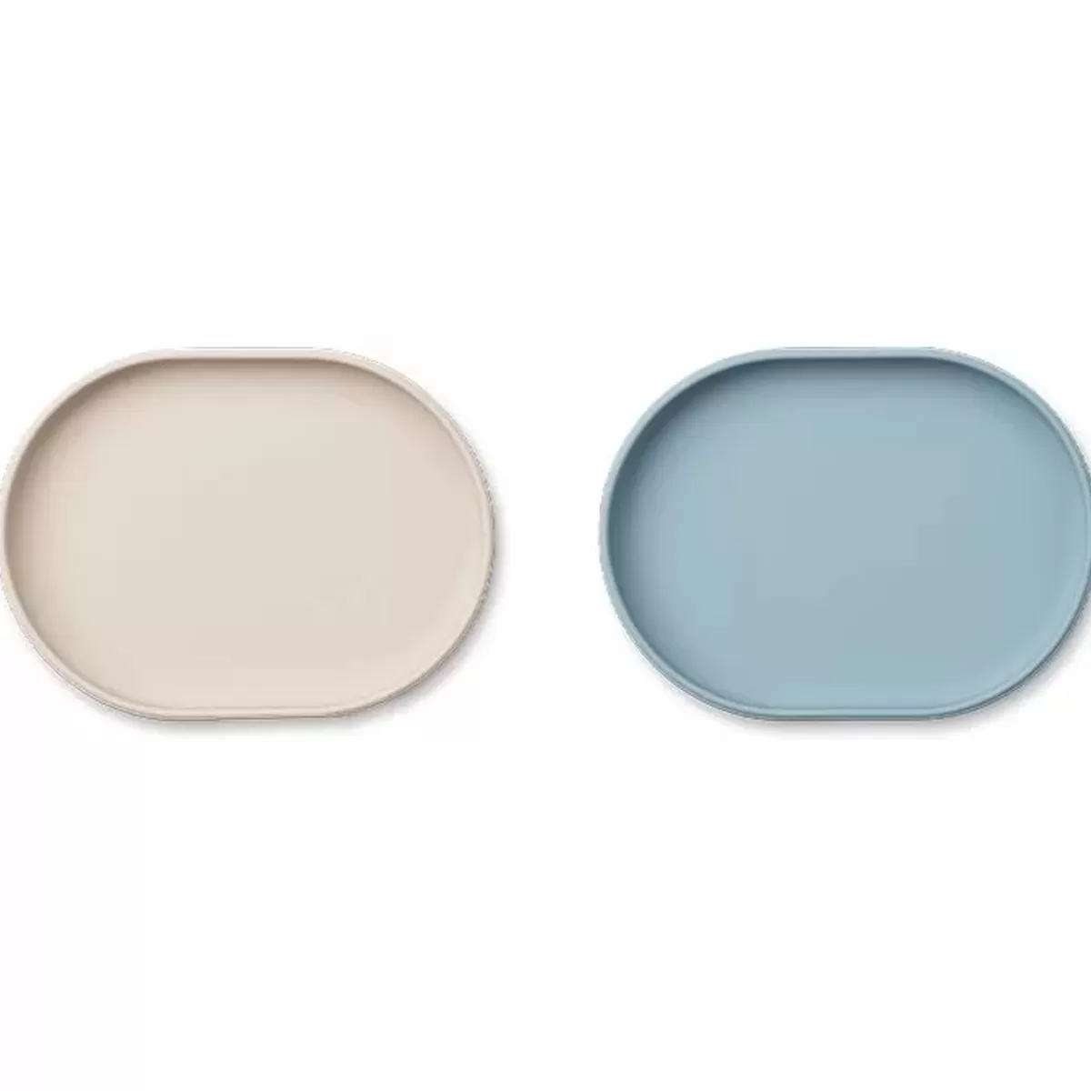 Kinderbordjes-Liewood Siliconen Bord Anita Sandy/Sea Blue (2St)