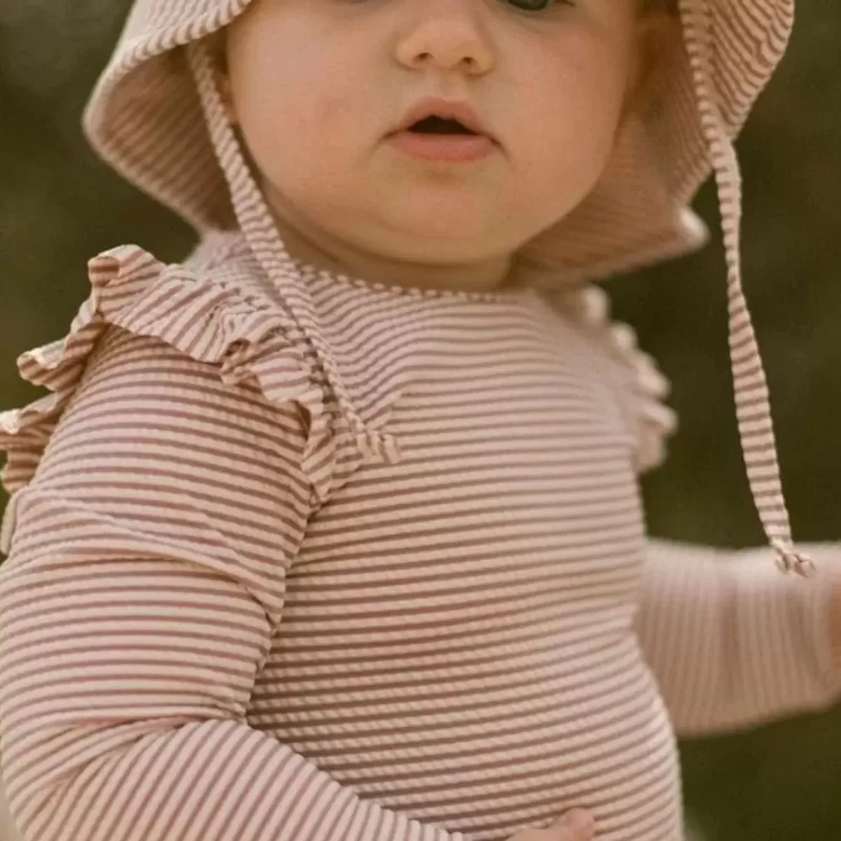 Zwemkleding-Lil' Atelier Lil' Atelier Zwempak Roze Met Ruches | Meisjes Badpak Met Ritssluiting