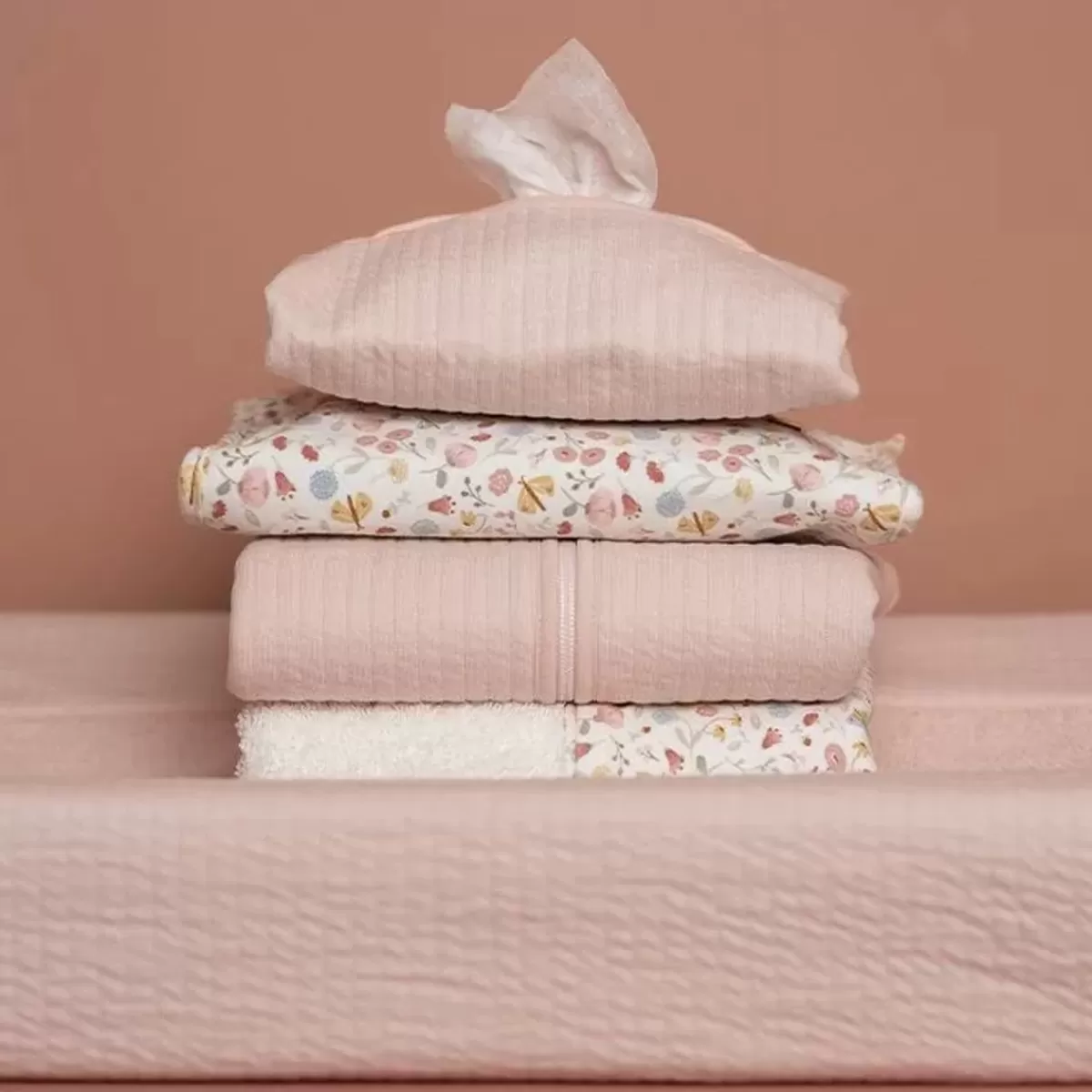 Babydoekjes & Covers-Little Dutch Babydoekjes Cover Pure Soft Pink