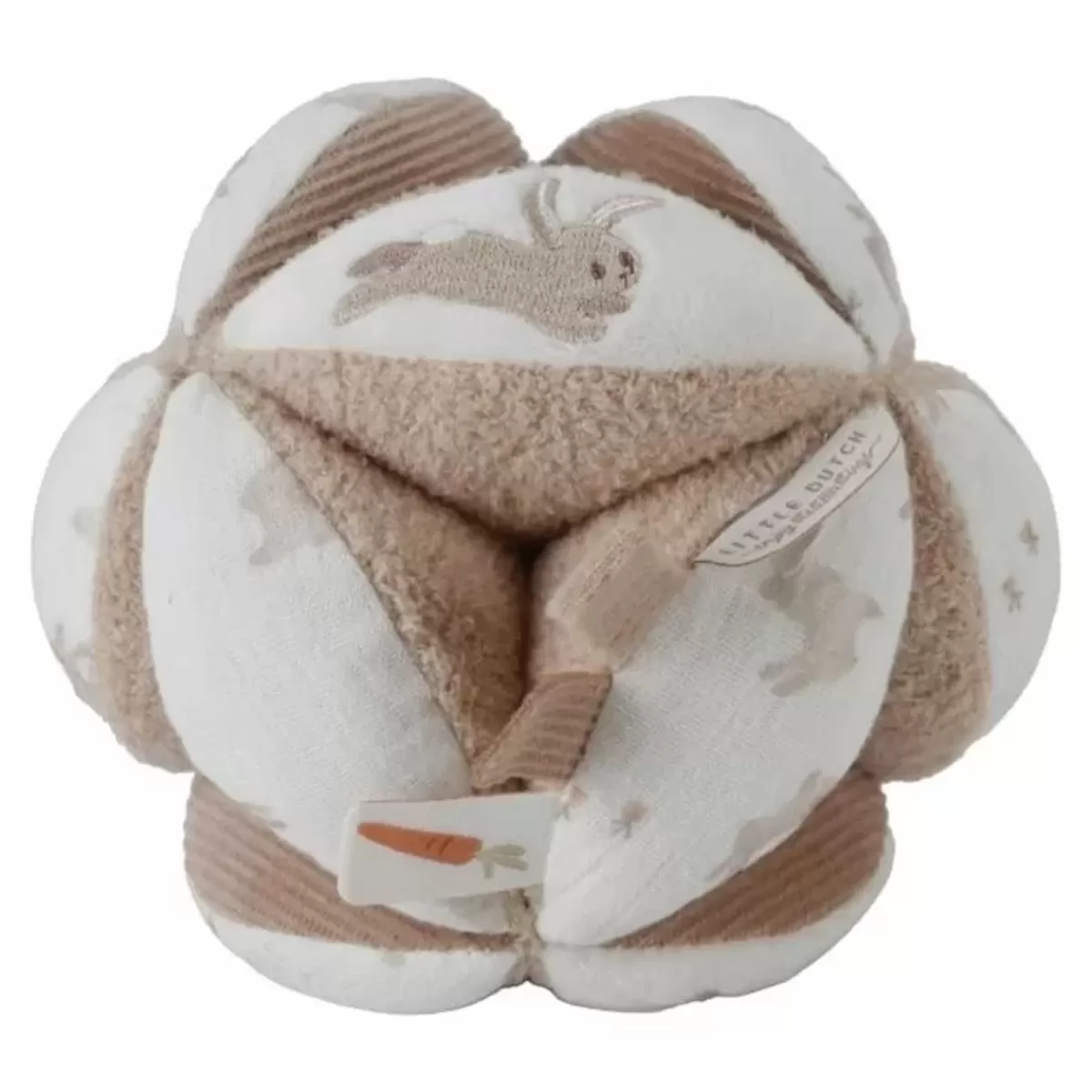 Babyspeelgoed-Little Dutch Grijpbal Baby Bunny | Babyspeelgoed Met Rammelgeluid En Labels