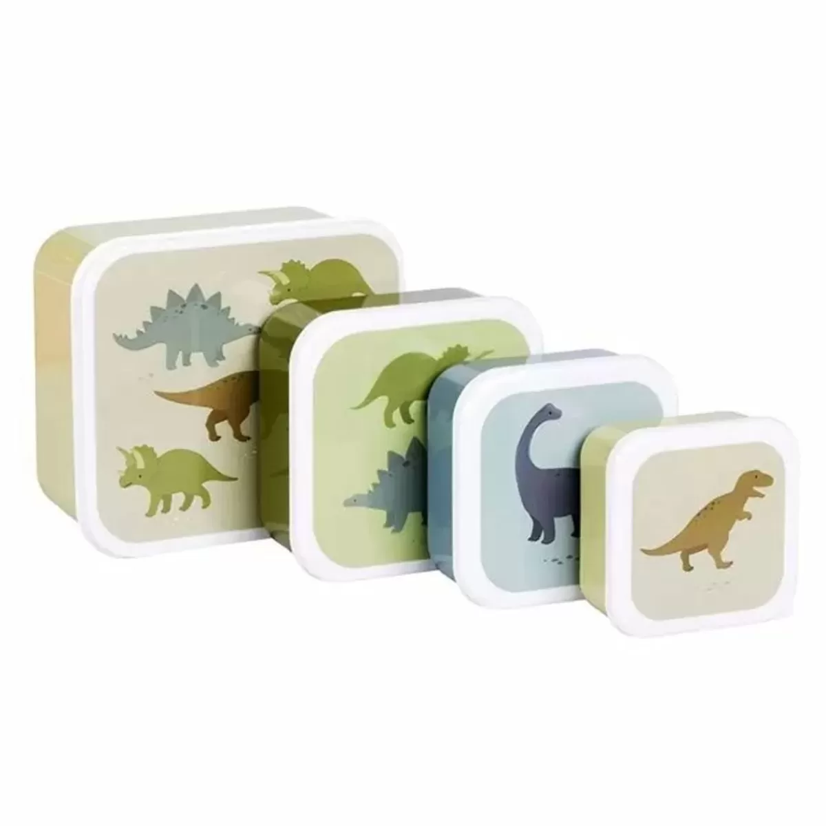 Broodtrommels-A Little Lovely Company Lunchbox & Snackbox Dino