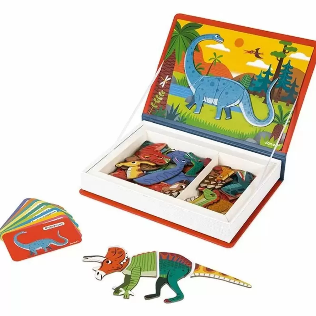 Spelletjes-Janod Magnetibook Dinosaurus