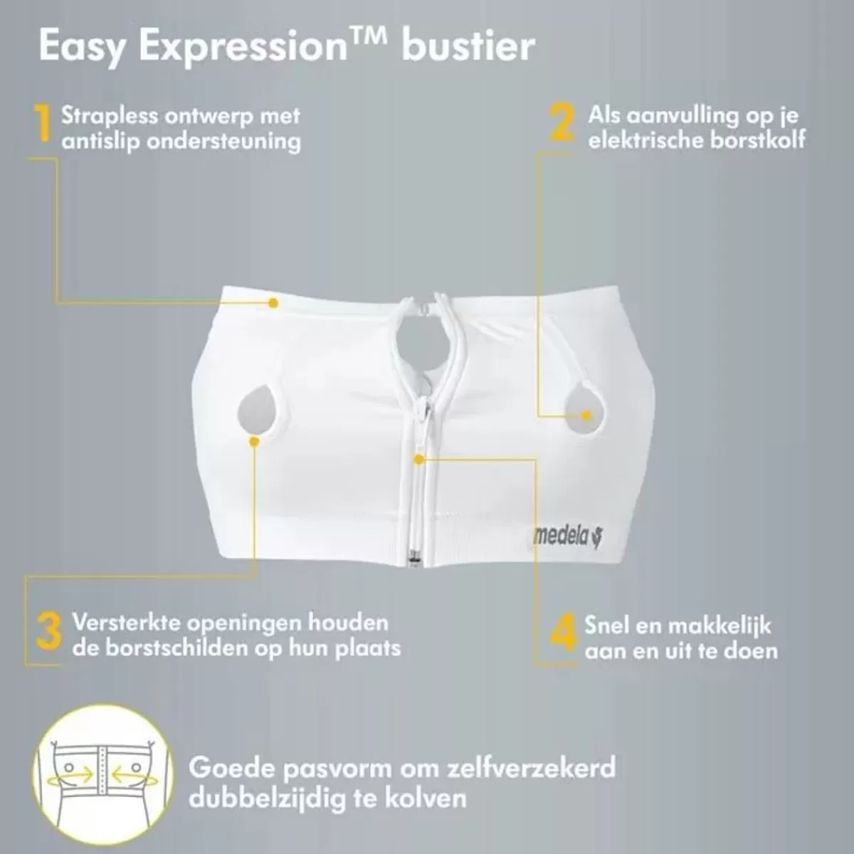 Borstvoeding Musthaves-Medela Easy Expression Bustier Wit