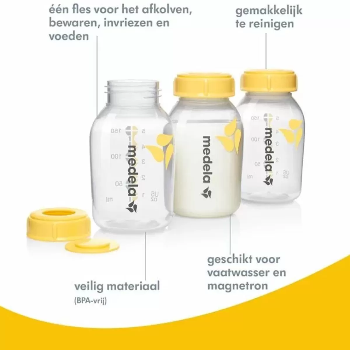 Borstvoeding Musthaves-Medela Moedermelkflesjes 150Ml (3St)