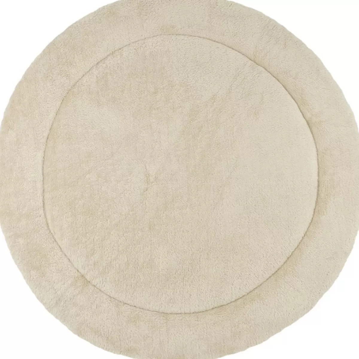 Boxkleden-Meyco Boxkleed Rond Knit Basic Teddy Sand Melange 95Cm - Zachte En Stijlvolle Boxkleed Voor De Babykamer!