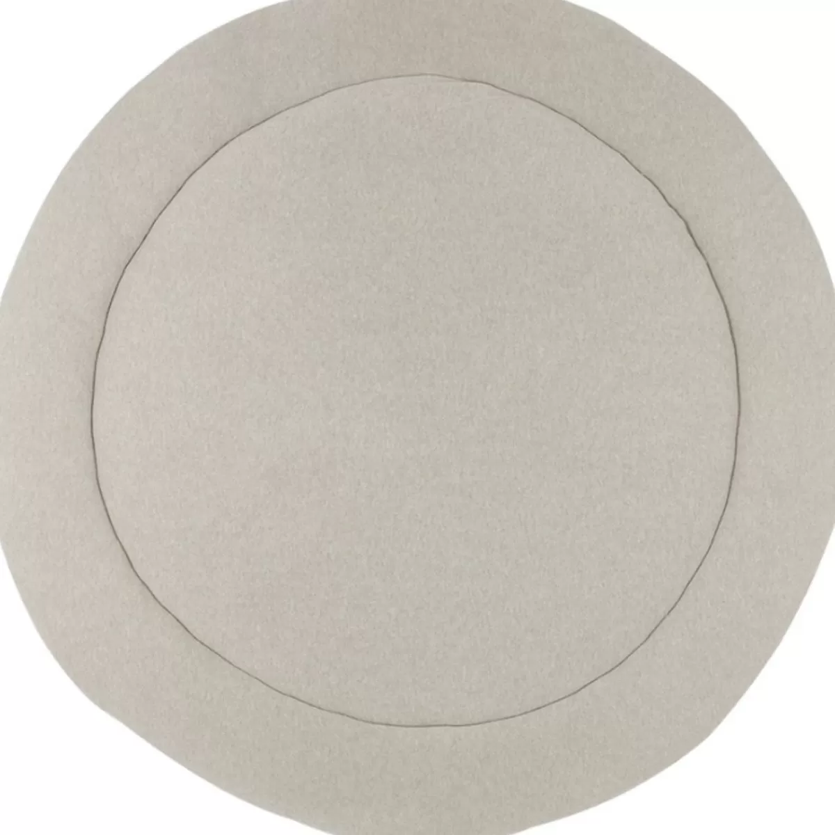 Boxkleden-Meyco Boxkleed Rond Knit Basic Teddy Sand Melange 95Cm - Zachte En Stijlvolle Boxkleed Voor De Babykamer!