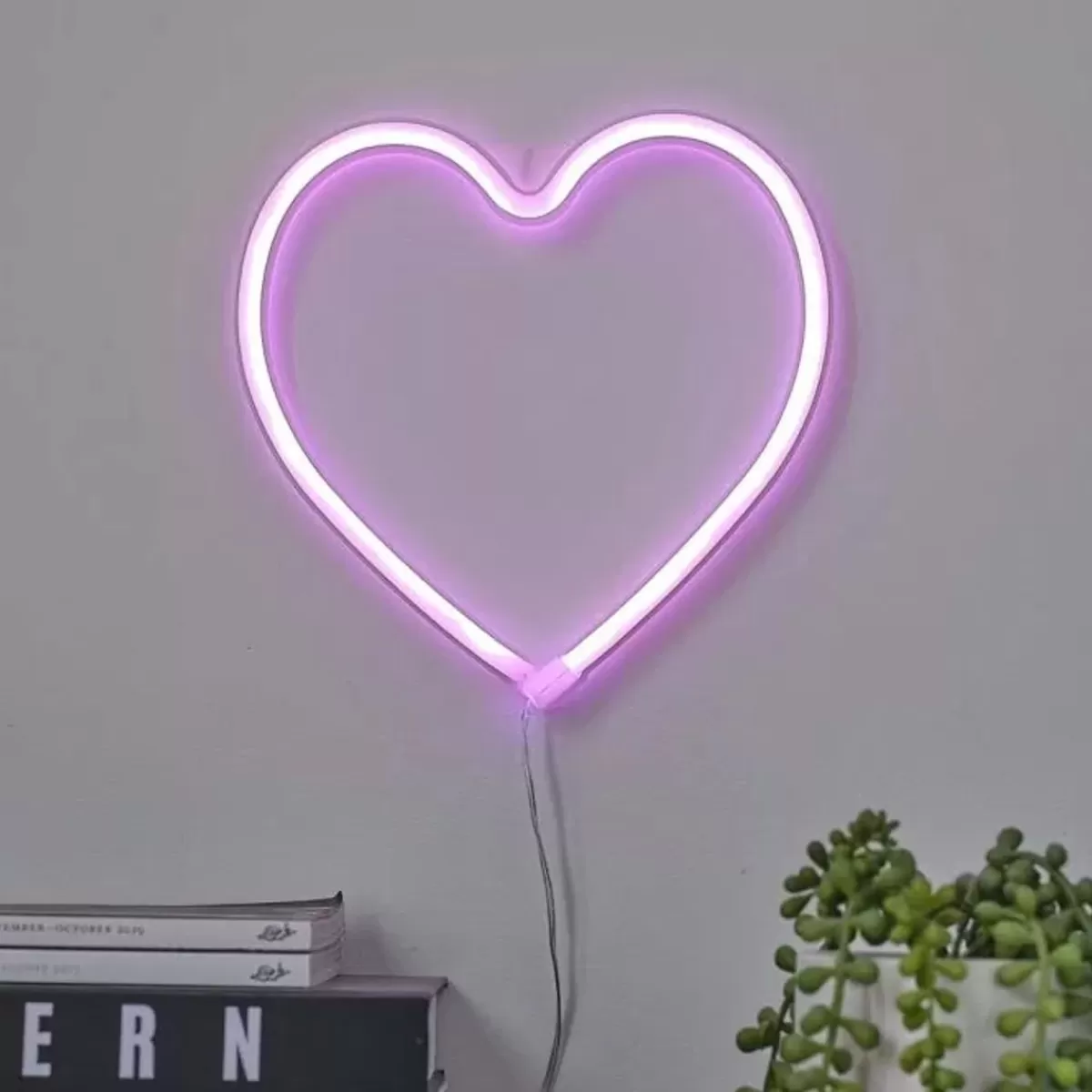 Lampen-Ginger Ray Parisian Love Roze Neon Lamp Hart - Romantische Verlichting