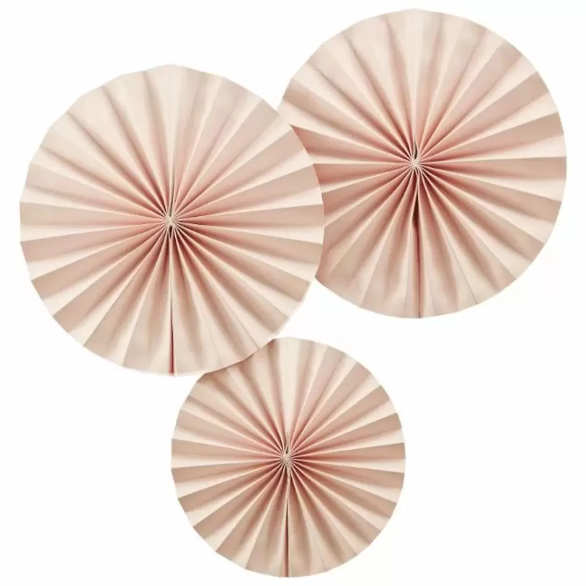 Pink And Navy-Ginger Ray Pastel Perfection Paper Fans Lichtroze (3St)