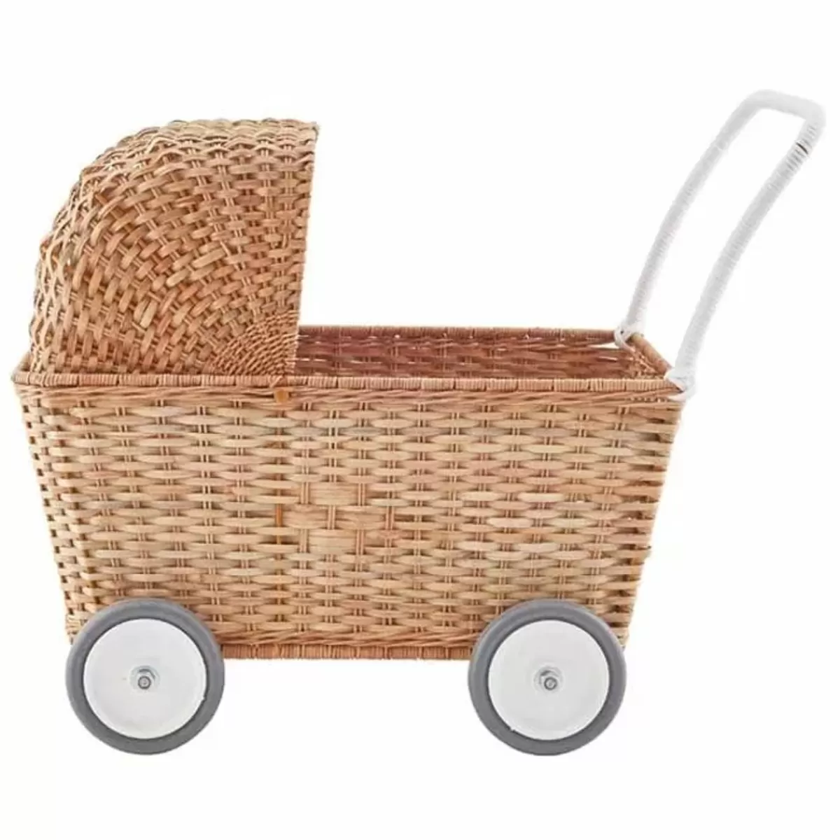 Buitenspeelgoed-Olli Ella Poppenwagen Strolley Natural