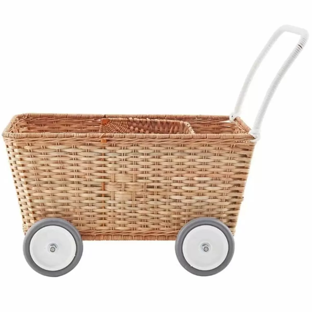 Buitenspeelgoed-Olli Ella Poppenwagen Strolley Natural