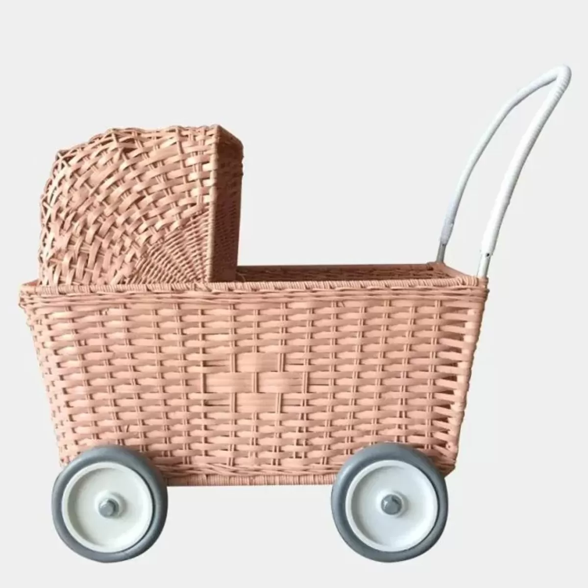 Poppen & Accessoires-Olli Ella Poppenwagen Strolley Roze