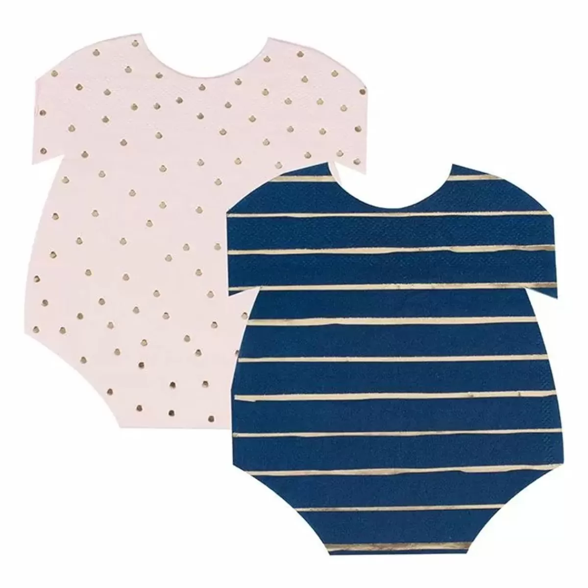 Pink And Navy-Ginger Ray Servetten Romper Navy & Pink Gender Reveal (16St)