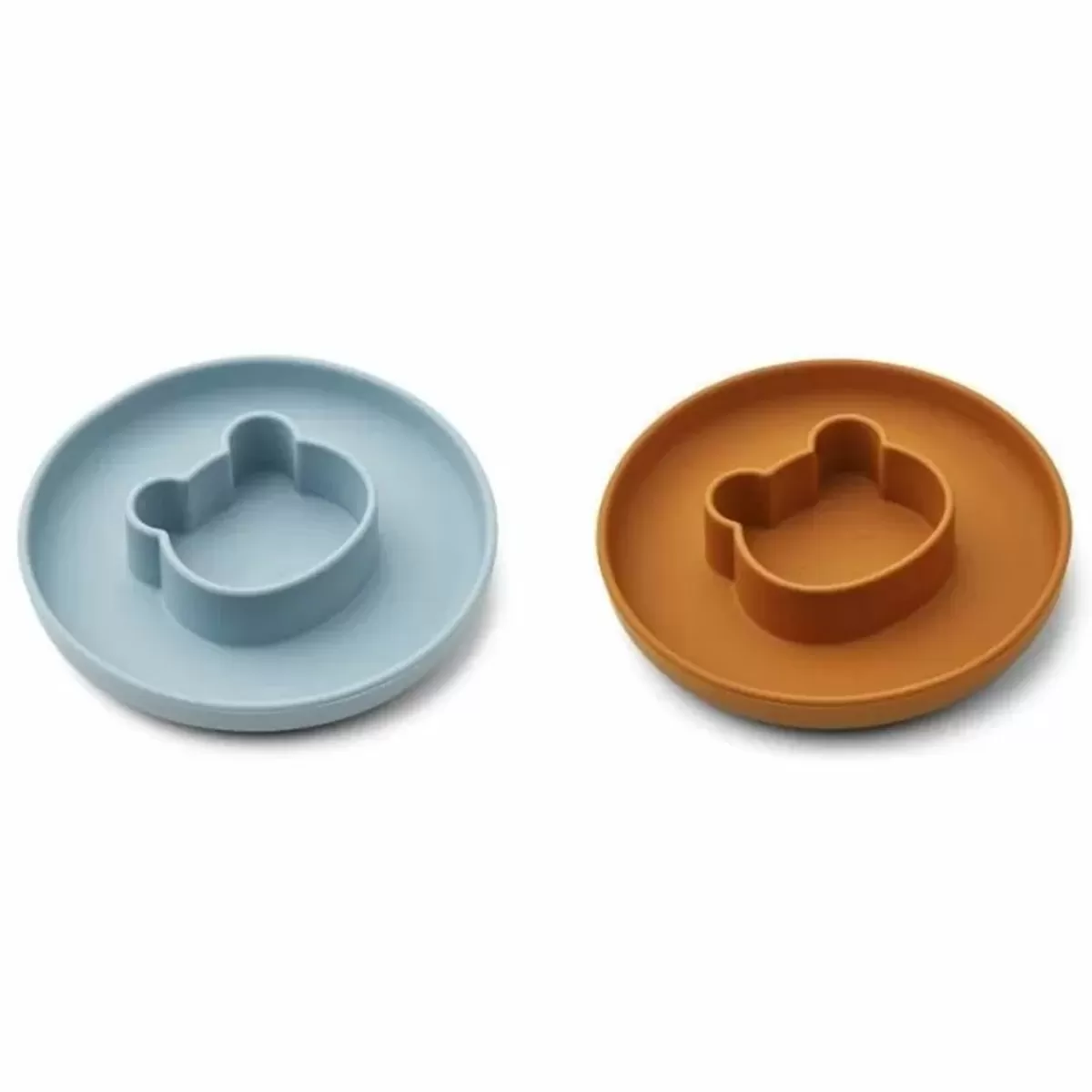 Kinderbordjes-Liewood Siliconen Borden Gordon Mr Bear Blue/Mustard (2St)