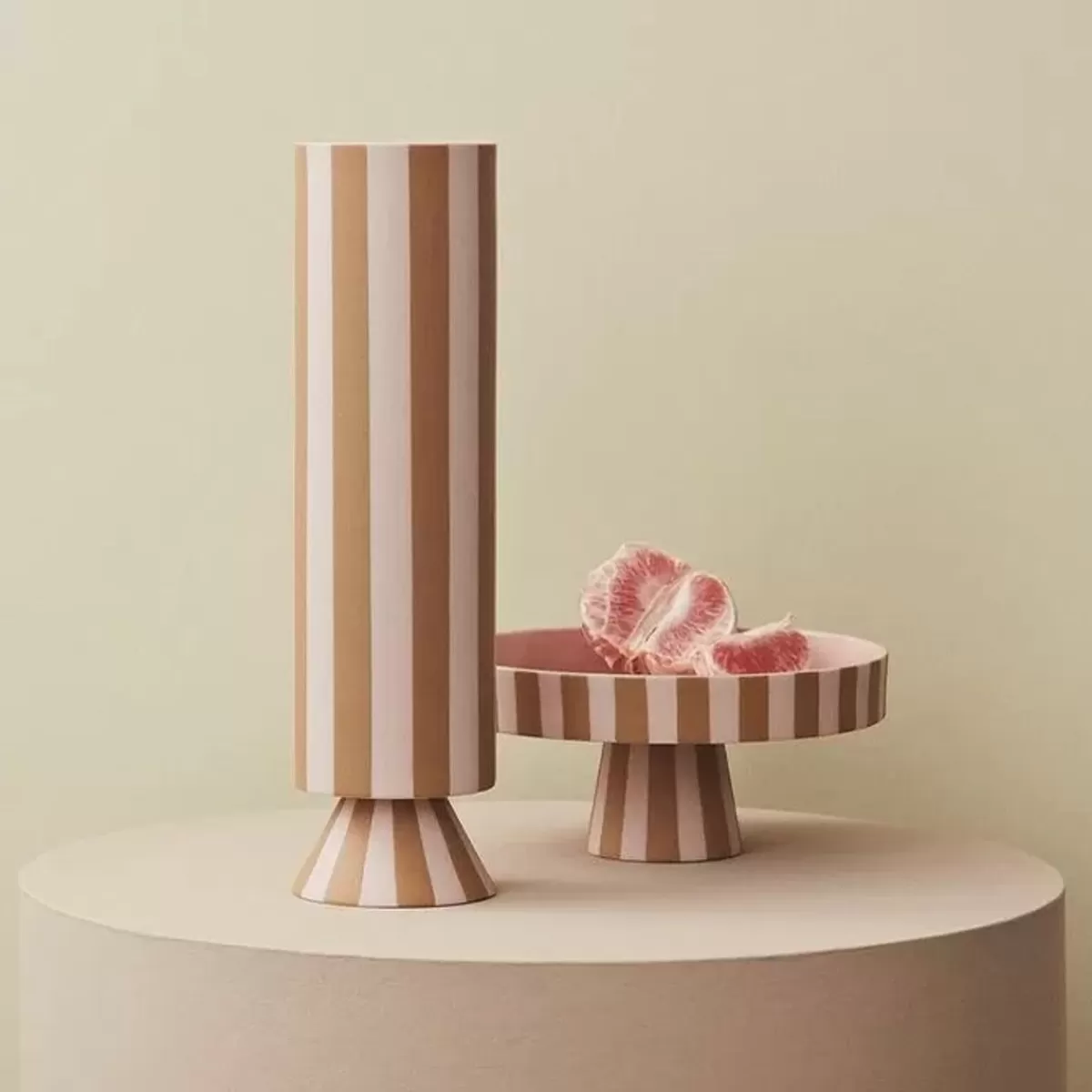 Woondecoratie-OYOY Taartplateau Toppu Caramel-Roze